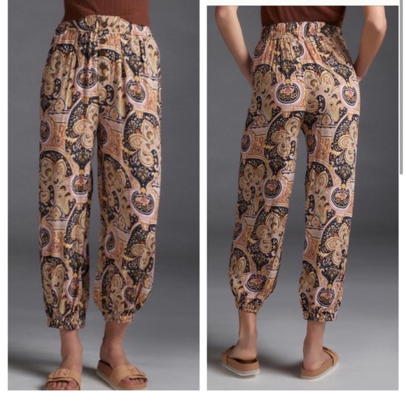 Anthropologie Odette Printed Joggers NWOT ⭐️ - Picture 4 of 4